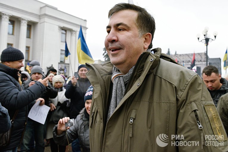 Митинг партии М. Саакашвили в Киеве