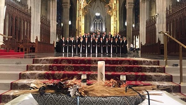Церемония почтения памяти жертв Голодомора в Соборе Святого Патрика в Нью-Йорке