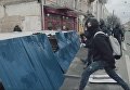 Национальный корпус сносит забор на стройке ЖК Ярославов град