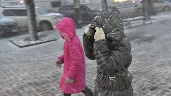 Первый снег в Запорожье
