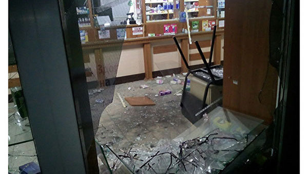 На месте взрыва в аптеке Харькова