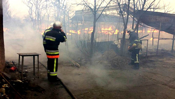 В Затоке Одесской области сгорела база отдыха