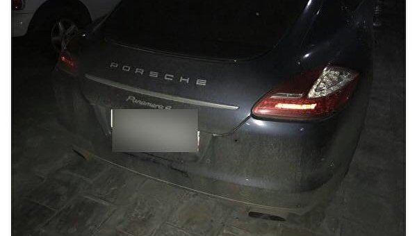 Автомобиль Дениса Гармаша, который был обстрелян в Киеве