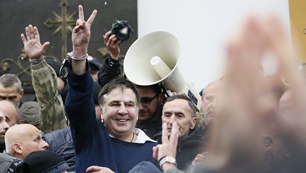 Освобождение Михаила Саакашвили из автомобиля силовиков, 5 декабря 2017 г