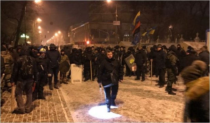 Cитуация под Радой утром 6 декабря 2017, где находятся сторонники Саакашвили