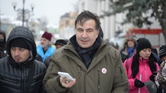 Михаил Саакашвили возле Верховной Рады, 6 декабря 2017. Архивное фото