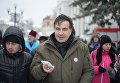 Михаил Саакашвили возле Верховной Рады, 6 декабря 2017