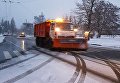 Уборка снега на улицах Киева