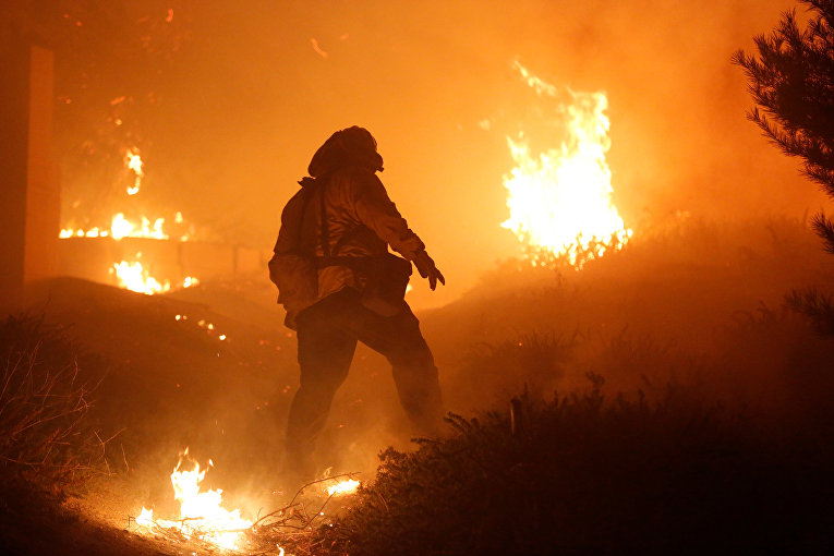 Лесные пожары на юге Калифорнии