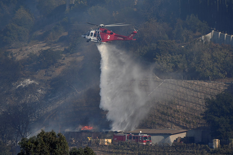 Лесные пожары на юге Калифорнии