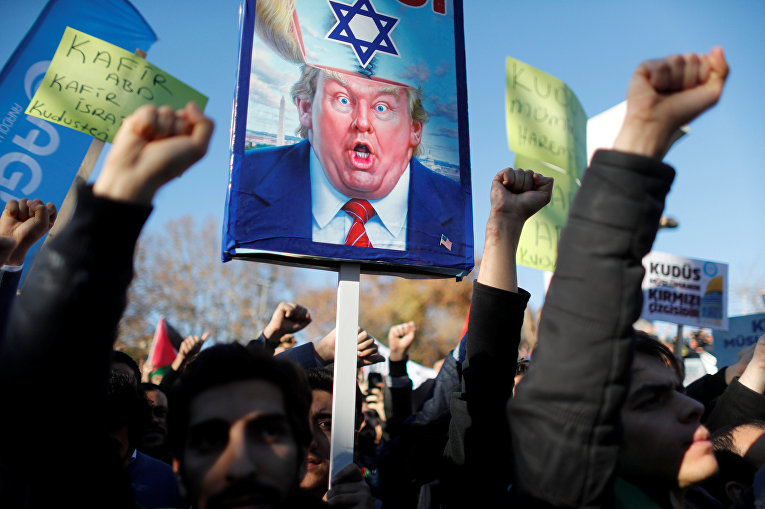 Протесты против решения Трампа признать Иерусалим столицей Израиля
