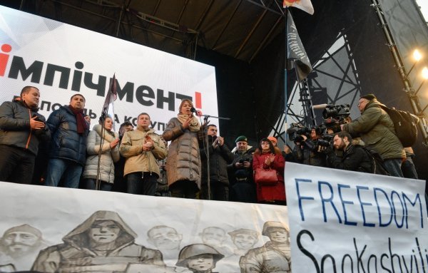 Сторонники Саакашвили на марше в Киеве