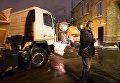 Кличко проконтролировал ночную уборку снега в Киеве