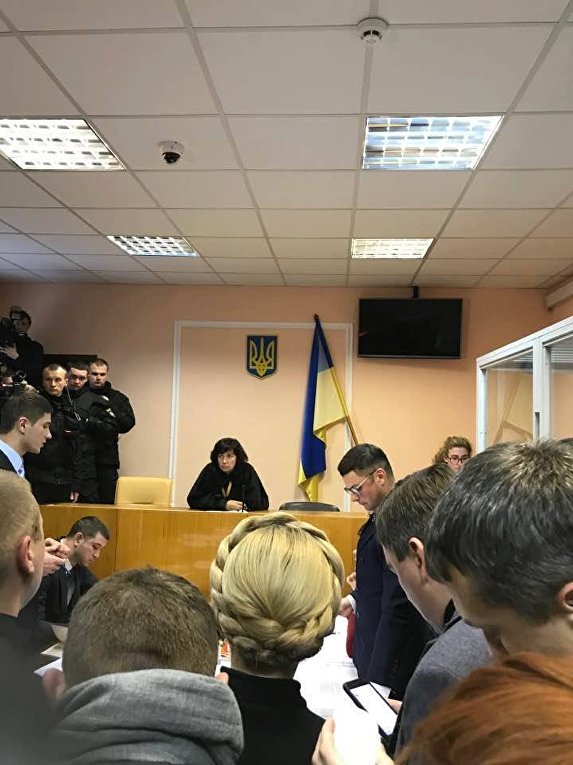 Юлия Тимошенко на суде по делу Саакашвили