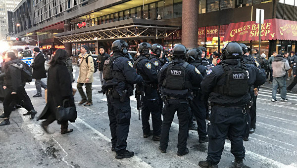 Полиция на месте ЧП на Манхеттене
