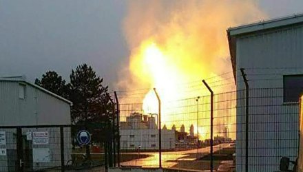 На месте взрыва на газопроводе в Австрии, 12 декабря 2017