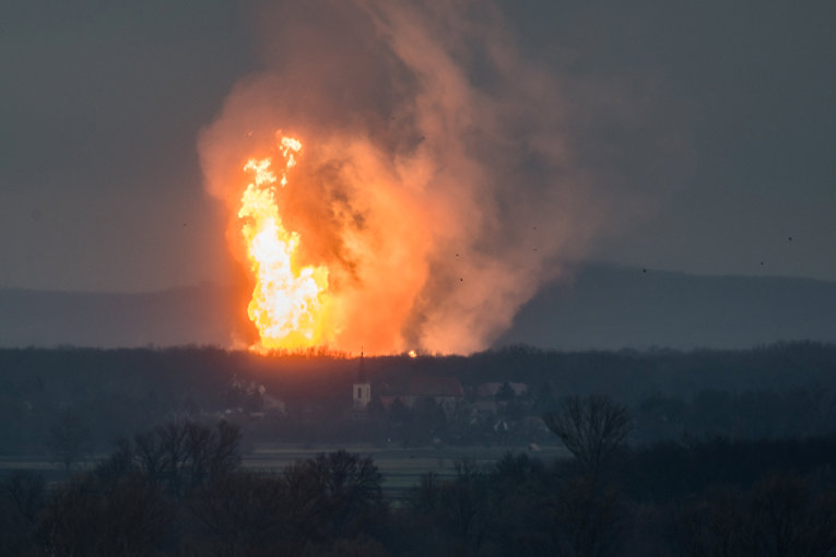 На месте взрыва на газопроводе в Австрии