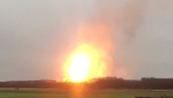 Появились кадры масштабного взрыва на газовом хабе в Австрии. Видео