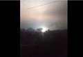 Вспышка и пожар на электрической подстанции неподалеку от Харькова