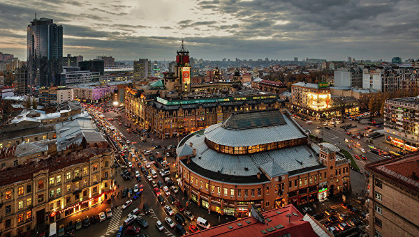 Вид на Бессарабский рынок в Киеве