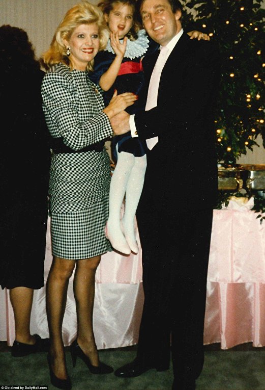 Ивана и Дональд Трамп с дочерью Иванкой