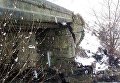 Поврежденный мост в Закарпатье
