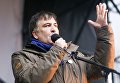 Михаил Саакашвили выступает на митинге в центре Киеве. Архивное фото