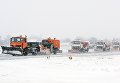 Аэропорт Киев засыпало снегом