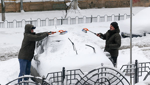 Снегопад в Киеве. Архивное фото