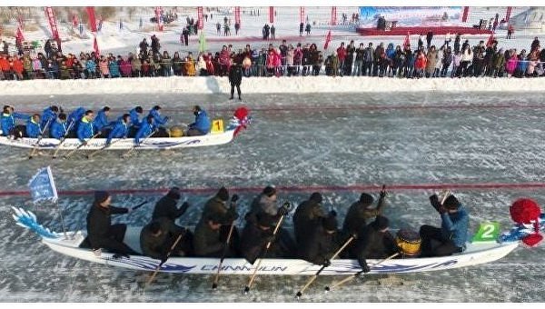 В Китае пройдет чемпионат мира по катанию на драконьих лодках по льду