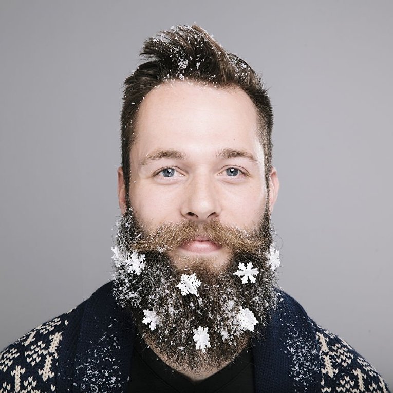 Новогодние украшения для бороды