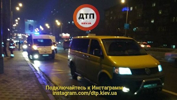 На месте драки водителей в Киеве, 28 декабря