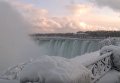 Аномальные морозы в Северной Америке: Ниагарский водопад замерз