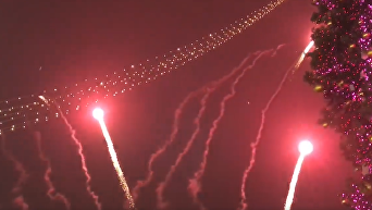 Появилось видео празднования Нового 2018 года в центре Киева. Видео