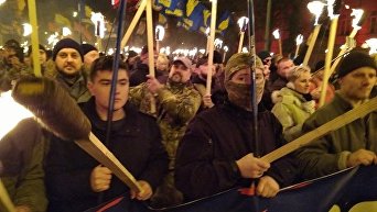 В Киеве прошло Факельное шествие в честь Бандеры. Архивное фото