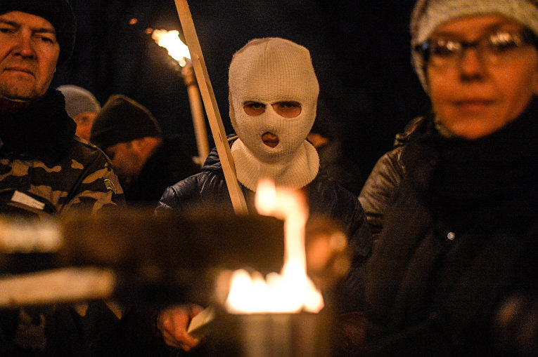 Марш в честь Бандеры в Киеве
