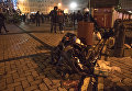 Софийская площадь в Киеве после новогодних гуляний