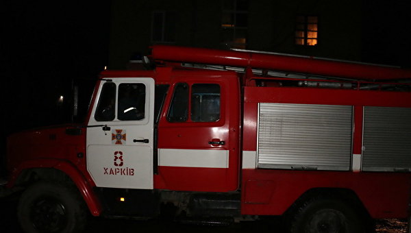 На месте пожара в Харькове