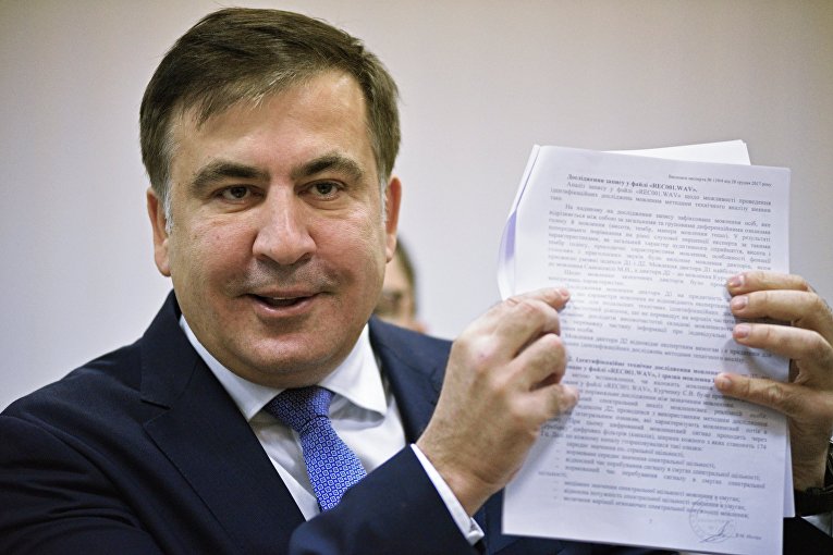 Михаил Саакашвили во время заседания Апелляционного суда Киева