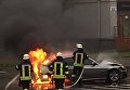 Автомобиль загорелся после столкновения в Запорожье