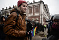 Митинг под офисом  1+1 против гомофобной сценки Квартала