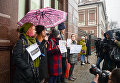 Митинг под офисом  1+1 против гомофобной сценки Квартала