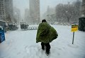 Снегопад в Нью-Йорке