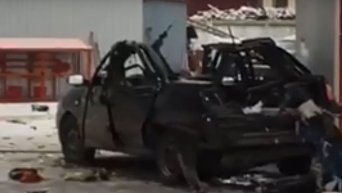 Автомобиль взорвался на АЗС в Сумской области. Видео
