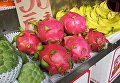 Питайа (драконий фрукт) на рынке в Тайване
