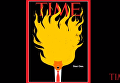 Журнал Time на обложке номера к годовщине инаугурации изобразил Трампа с горящей прической