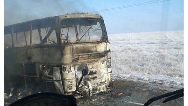 При возгорании пассажирского автобуса в Казахстане погибли более 50 человек