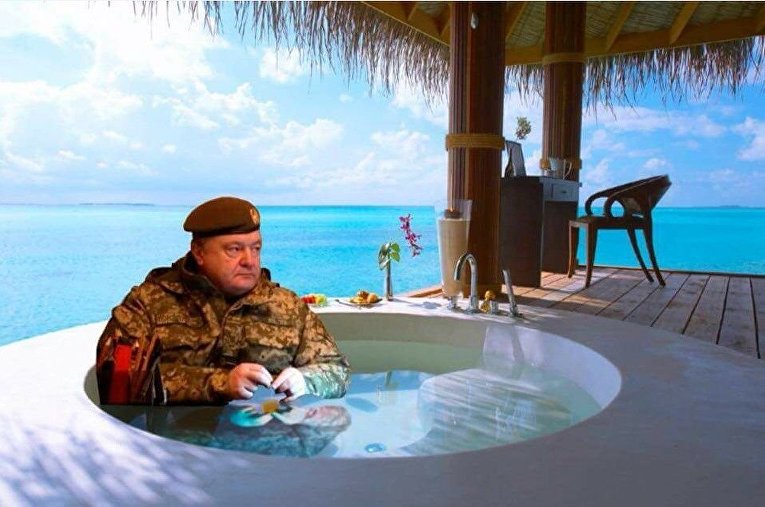 В сети высмеяли Порошенко на Мальдивах. Лучшие фотожабы
