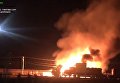 В Канаде произошел пожар на месте столкновения поезда и спиртовоза