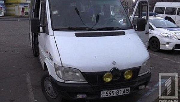 Маршрутный автобус в Кривом Роге, водитель которого умер прямо в ней